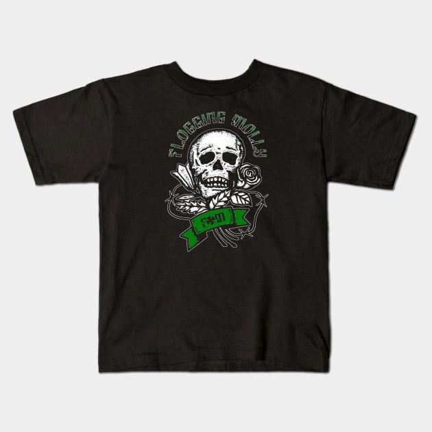 Flogging Skull Kids T-Shirt by Luke Jay Art